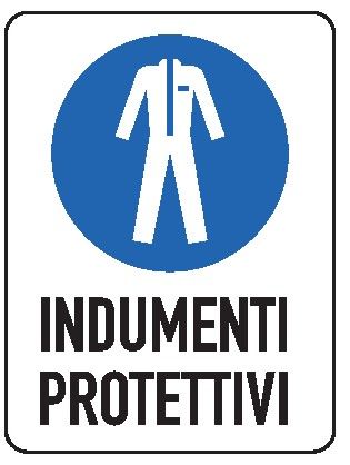 Cartello in All. 330x500 mm INDUMENTI PROTETTIVI
