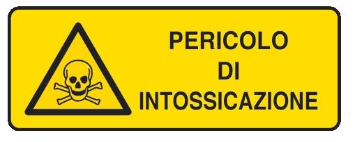 Cartello in All. 330x500 mm PERICOLO DI INTOSSICAZIONE
