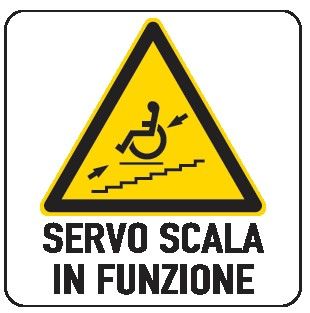 Cartello in All. 330x500 mm SERVO SCALA IN FUNZIONE