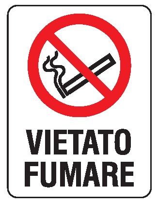 Cartello in All. 330x500 mm VIETATO FUMARE