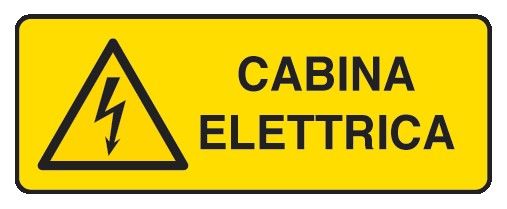 Cartello in All. 350x125 mm CABINA ELETTRICA