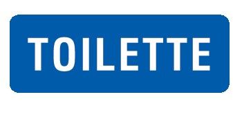 Cartello in All. 350x125 mm TOILETTE