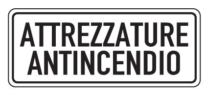 Cartello in All. 375x175 mm ATTREZZATURE ANTINCENDIO (FONDO BIANCO SCRITTA NERA)