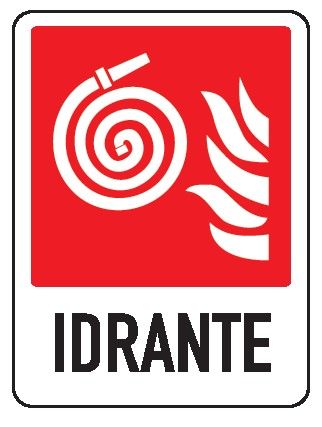 Cartello in All. 400x500 mm IDRANTE (PITTOGRAMMA GIRELLA)