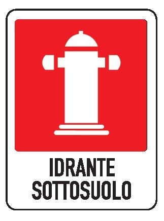 Cartello in All. 400x500 mm IDRANTE SOTTOSUOLO