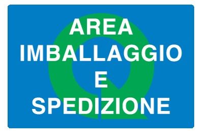 Cartello in All. 500x330 mm AREA IMBALLAGGIO E SPEDIZIONE