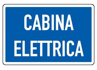 Cartello in All. 500x330 mm CABINA ELETTRICA