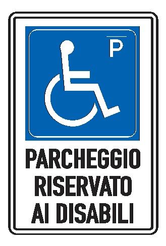Cartello in All. Piano 400x600 mm PARCHEGGIO RISERVATO AI DISABILI