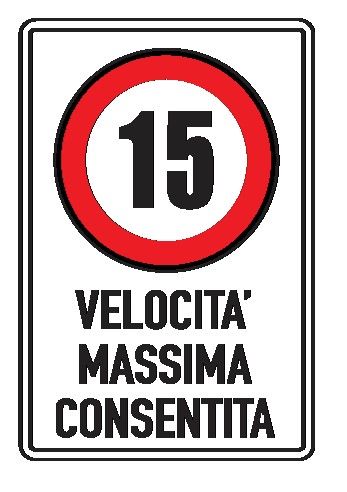Cartello in All. Piano Rifrangente 250x450 mm DIVIETO VELOCITÀ MASSIMA CONSENTITA