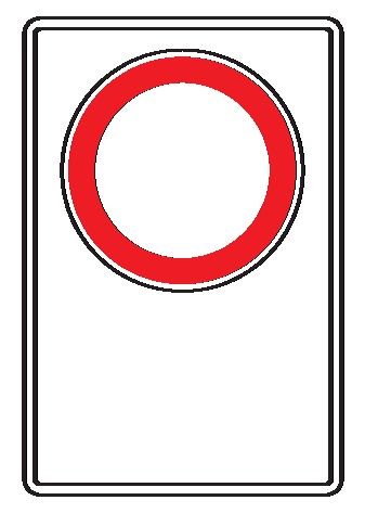 Cartello in All. Scatolato Rifrangente 250x450 mm DIVIETO
