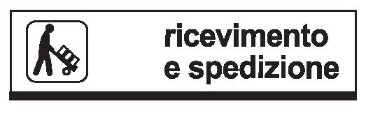 Cartello In Lamiera Scatolata 1000x200 mm RICEVIMENTO E SPEDIZIONE