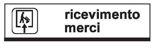 Cartello In Lamiera Scatolata 1000x200 mm RICEVIMENTO MERCI