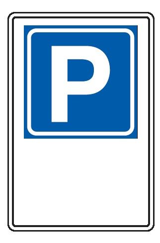 Cartello In Lamiera Scatolata 250x450 mm PARCHEGGIO …