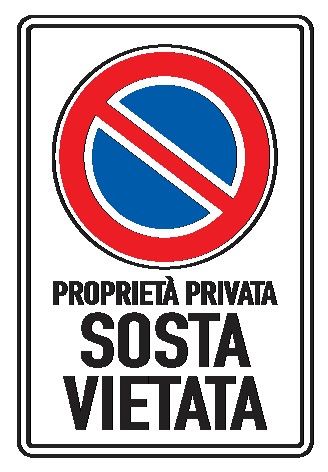 Cartello In Lamiera Scatolata Rifrangente 400x600 mm PROPRIETÀ PRIVATA SOSTA VIETATA