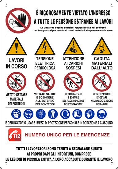 Cartello in polionda cm 120x80 SIGN GROUP
