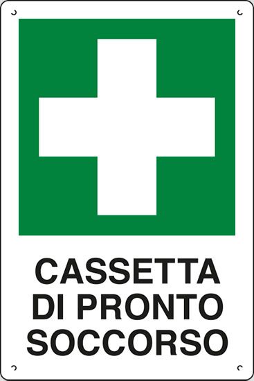 Cartello in polionda cm 60x40 CASSETTA DI PRONTO SOCCORSO