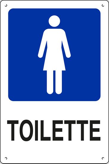 Cartello in polionda cm 60x40 TOILETTE (donne)