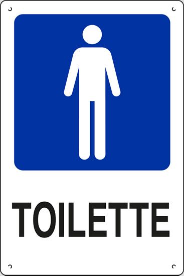 Cartello in polionda cm 60x40 TOILETTE (uomini)