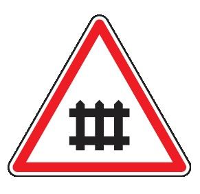 Cartello Lato 90 cm Alluminio Scatolato Classe 1 PASSAGGIO A LIVELLO CON BARRIERE
