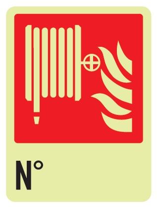 Cartello Luminescente in All. 110x140 mm (LANCIA ANTINCENDIO) N°