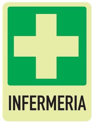 Cartello Luminescente in All. 155x205 mm INFERMERIA