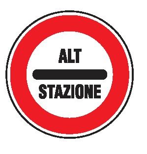 Cartello Ø 60 cm Lamiera Scatolata Classe 1 ALTSTAZIONE