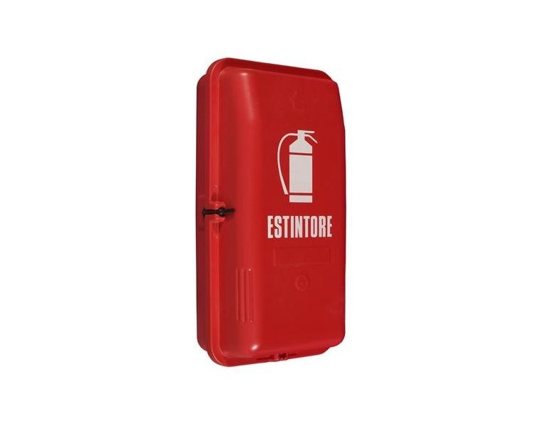 Cassetta porta estintore Kg. 4-6 ABS rosso c/Blindo Light