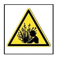 Etichetta 60x60 mm PERICOLO NEBULIZZAZIONE