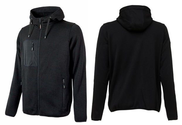 Felpa full zip c/cappuccio U POWER - RAINBOW black carbon
