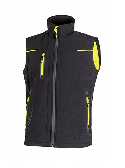 Gilet Soft-shell U POWER - UNIVERSE black carbon