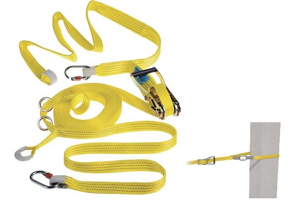 Linea vita temporanea orizzontale con cricchetto