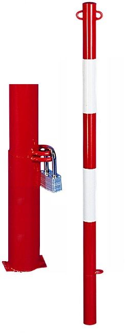 Paletto parapedonale estraibile Ø 48 mis. 120 cm (completo di bussola)